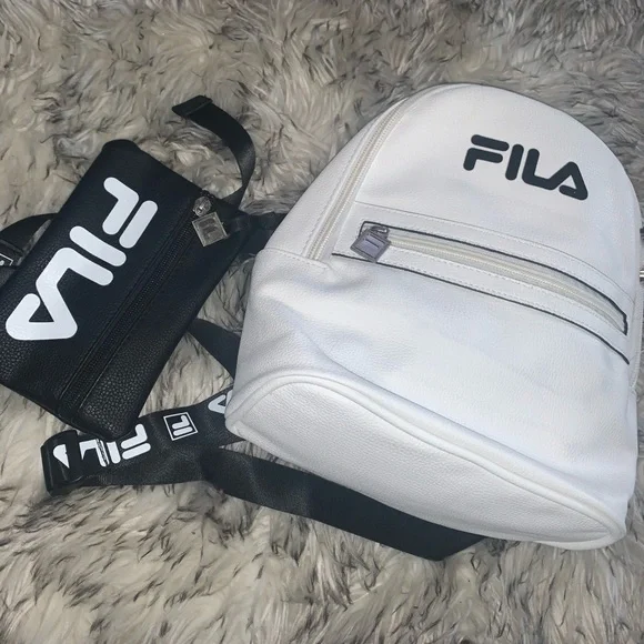 Fila White and Black Women's Backpack - Picture 3 of 5